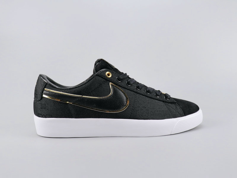 2020 Women Nike SB Blazer Low CLOT Black Gold White Shoes